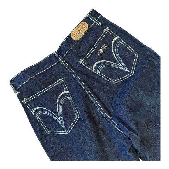 NWT VTG Deadstock  Gitano High Waist 1982 Disco Jeans Dark Wash 28”x34” Size 8* - Picture 1 of 11